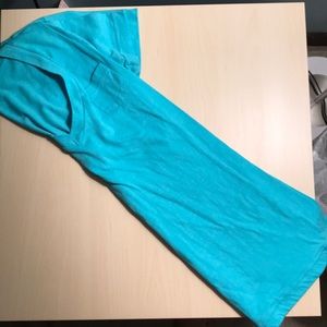 Teal blue boyfriend tee